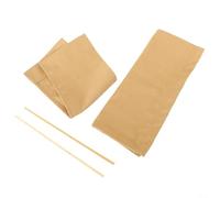 Kit de housses de siège de directeur lavables, toile de polyester de rechange pour chaises d'extérieur à tige ronde, design rayé classique, 52 x 20 cm (kaki)