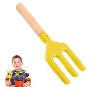 Kit de Jardinage pour - Manche en Bois avec Râteau Et De Plage - Outils de Creusement pour Jardin, Plage et Bac à Sable | pour Ameublir, Planter et Creuser en Extérieur, Jardin et Maison