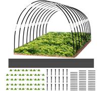 Kit de jardinière surélevée comprenant 50 arceaux pour une jardinière surélevée dans l'abri de jardin - Kit de jardinière surélevée avec film plastique