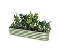 Kit de jardinière surélevée rectangulaire en acier galvanisé, résistant aux intempéries et à la rouille, pour potager et terrasse, construction en métal, 150 x 60 x 43 cm