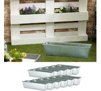 Kit de jardinières en zinc pour palettes Euro