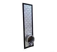 Kit de joint de fenêtre pour climatiseur double face en tissu occultant réfléchissant la chaleur argentée et design Oxford gris pour unités AC portables, aucun outil nécessaire (180 x 25 argent)