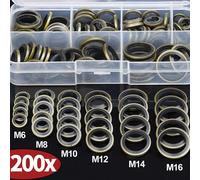 Kit de joint de vidange de carter d'huile de voiture, tampon de boulon de Drainage, joint de bouchon de vidange d'huile en caoutchouc, rondelle remplaçable, jeu de joints M6 M8 M10 M12 M14 M16 100pcs