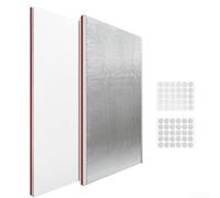Kit de joint d'étanchéité en mousse d'isolation AC avec panneau en aluminium et bande auto-adhésive en plastique pour améliorer l'efficacité de la barrière thermique (4 ensembles)