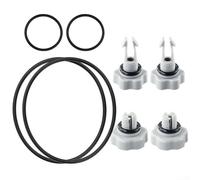Kit de joints de rechange pour pompe à filtre pour filtres de piscine Intex, 2500 GPH et moins, comprend des vannes d'air et sédiments (10460), des joints toriques (10264/10712/11330), une valve B