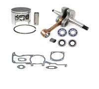 Kit de joints de roulement de joint d'huile de vilebrequin, jeu de pistons de 54mm adapté aux pièces de moteur de tronçonneuse 288XP 181 281 288 Pièces de rechange(Total Kit)
