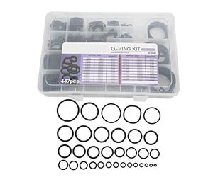 Kit de joints toriques, 447 pièces hnbr joint de joint de climatiseur en caoutchouc assortiment universel pour raccords de tuyauterie