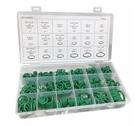 Kit de joints toriques en caoutchouc nitrile vert 530, 18 tailles, résistant à la température, pour conduites climatiques et applications générales, avec boîte en plastique refermable
