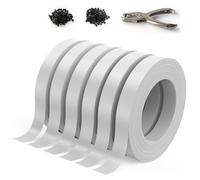 Kit de Lamelles Occultantes PE 4,7cmx450m - Bande Brise Vue Jardin Souple et Résistante avec 900 Clips - Installation Horizontale ou Verticale pour Panneau Grillagé et Clôture Rigide (Blanc-RAL9003)