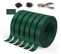 Kit de Lamelles Occultantes PE 4,7cmx450m - Bande Brise Vue Jardin Souple et Résistante avec 900 Clips - Installation Horizontale ou Verticale pour Panneau Grillagé et Clôture Rigide (Vert - RAL6005)