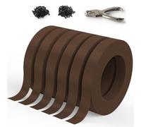 Kit de Lamelles Occultantes PE 4,7cmx450m - Bande Brise Vue Jardin Souple et Résistante avec 900 Clips - Installation Horizontale ou Verticale pour Panneau Grillagé et Clôture Rigide (Marron-RAL8017)