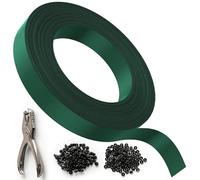 Kit de Lamelles Occultantes PE 4,7cmx75m - Bande Brise Vue Jardin Souple et Résistante avec 150 Clips - Installation Horizontale ou Verticale pour Panneau Grillagé et Clôture Rigide (Vert - RAL6005)