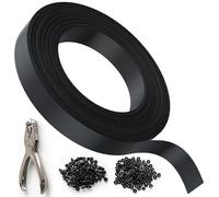 Kit de Lamelles Occultantes PE 4,7cmx75m - Bande Brise Vue Jardin Souple et Résistante avec 150 Clips - Installation Horizontale ou Verticale pour Panneau Grillagé et Clôture Rigide (Noir - RAL9005)