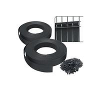 VOUNOT® Kit de lamelles occultantes PVC brise vue 150m x 4.7cm avec 300 clips Noir