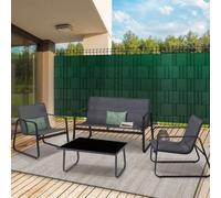 IDMARKET Kit de lamelles occultantes PVC souples vertes horizontales 35 M