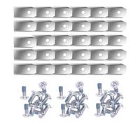 Kit De Lames De Coupe for Tondeuse À Gazon 30 Pièces, Compatible Avec Segway, Compatible Avec Navimow, Lames De Rechange for Tondeuse À Gazon Intelligente Équipées De Vis 35 X 18 X 0,9 Mm(Sliver 1set)