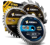 Kit de lames de scie circulaire à main Amboss Ø160, compatible avec les modèles Bosch PKS 55 A, Festool HKC 55 EB et Metabo KS 55