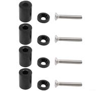 Kit de levage d'entretoises de capot en alliage d'aluminium pour ventilation du moteur et dissipation de la chaleur avec design style course de couleur rouge (noir)