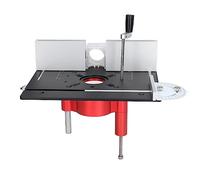 Kit de levage pour défonceuse électrique, système de base de levage pour table à défonceuse avec manivelle, plaque d’insertion en alliage d’aluminium pour le chanfreinage et la (Noire)