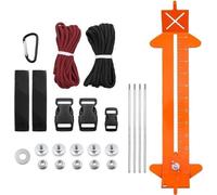 kit de ligature de bracelet 2 en 1 - tissage à longueur réglable, bricolage - kit d'outils Paracord avec cordon et boucles (orange)