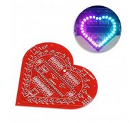 Kit de lumière en forme de coeur de bricolage LED, Kit de carte électronique de circuit imprimé de module de MCU coloré en forme de coeur pour le de décoration de maison