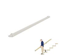 Kit de main courante en bois, rampe d'escalier antidérapante, rampe d'escalier murale for lofts, rampes d'escalier de jardin, rampes de support de couloir(White,60cm)