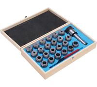 Kit de mandrins de serrage ER40, 23 pièces - Mandrin de serrage ER40 M16 - Plage de serrage : 4 à 26 mm - Acier à ressort 65Mn - Précision : 0,02 mm - Filetage M16 pour tige de traction - Adapté aux f