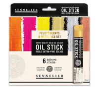 Kit de marqueurs à peinture, 6 pièces, effet fluorescent et métallique, 38 ml