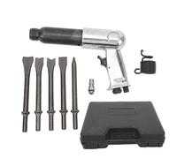 Kit de Marteau Pneumatique, Kit de Burin Pneumatique à Court/long avec Dispositif de Retenue à Changement Rapide et 4/5 Burins, Marteau Pneumatique Léger Anti-vibration (250 mm