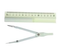 Kit de Mathématiques Compact et Portable, Compas en Métal Vert | Rallonge de Crayon et Stylo Multifonctions, Règle Triangulaire Incluse, pour Étudiants et Professionnels