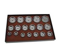 Kit de matrices de presse pour montres, 18 pièces, ensemble de matrices métalliques pour la fermeture du fond de boîtier, matrices de pressage de boîtier de montre robustes de 24 à