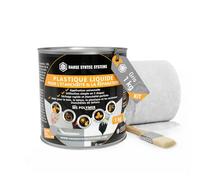 Kit de Membrane d'Étanchéité - Incl. un pinceau et un non-tissé - Joint exterieur et interieur - Colle Étanche pour Fissures & Fuites - Directe Sans Primaire - Tous Matériaux (Gris, 1kg)