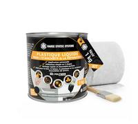 Kit de Membrane d'Étanchéité - Incl. un pinceau et un non-tissé - Joint exterieur et interieur - Colle Étanche pour Fissures & Fuites - Directe Sans Primaire - Tous Matériaux (Noir, 1kg)