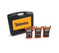 Kit de mesure d'atténuation pour fibre optique MM/SM avec mesureur de niveau et source lumineuse