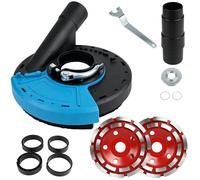 Kit de meulage diamanté de 125/150 mm avec hotte aspirante, 2 disques