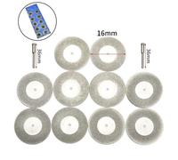 Kit de meules diamantées pour couper des pierres précieuses, 10 pièces 16 mm