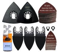 Kit de meules multifonctions pour outil rotatif, forme triangulaire et en forme de doigt, grains de 60 à 240