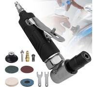 Kit de meuleuse d'angle pneumatique - Outil de ponçage pneumatique - 4 disques de ponçage différents - Pour poncer, égaliser et polir