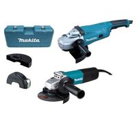 Kit de meuleuses d'angle Makita DK 0054 G : GA 9020 R 2 200 W 230 mm + 9558 HNR 840 W 125 mm