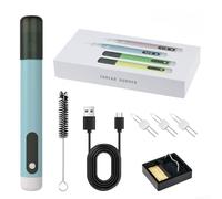 Kit de mini fer à souder avec pointe de filament thermique rapide - Port de charge sans fil - Idéal pour la combustion du bois, des bijoux, des perles, de la cire et la sélection de tâches d'artisanat