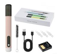 Kit de mini fer à souder avec pointe de filament thermique rapide pour charger sans fil Idéal pour la combustion du bois, les bijoux, la fonte de la cire et la sélection générale des tâches