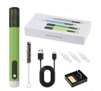 Kit de mini fer à souder avec pointe de filament thermique rapide pour charger sans fil Idéal pour la combustion du bois, les bijoux, la fonte de la cire et la sélection générale des tâches