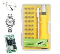 Kit de Mini Tournevis - Kit Outils Électroniques Ajustable 32 En 1 - Ensemble De Réparation Outils Informatiques - Pour PC Console De Jeu Montre Lunettes Réparation Électronique Batterie Voiture