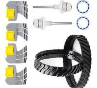 Kit de mise à niveau R0526100 pour nettoyeur de piscine Zodiac MX8 MX6 : 2 assemblages de pneus, 2 arbres d'entraînement, 2 roulements C60, 4 brosses