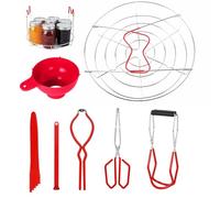Kit de mise en conserve de 7 pièces | Ensemble de mise en conserve en acier inoxydable pour bain-marie/canette sous pression | Kit de fournitures de mise en conserve multifonction pour la mise en