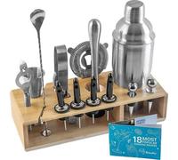 Kit de mixologie 17 pièces - Set de bar avec shaker à martini et pilon - Métal, 17 pièces, set à cocktails.