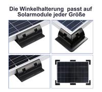 Kit de montage ABS enjoy solar® pour fixation de modules solaires, 7 pièces, noir, avec passage de toit, pour camping-cars, caravanes et bateaux, TVA 0 %.