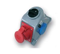 Prise fixe avec interrupteur 0-1 32A 5P 400V + 2P+Z COMBO-POL