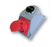 Prise fixe encastrée avec interrupteur type ""Combo-Pol"" 32A 400V 3P+Z+N, interrupteur 0-1 IP44