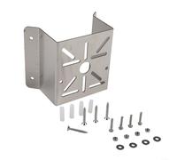 Kit de montage d'angle mural extérieur en acier inoxydable pour projecteurs et surveillance - Adaptateur d'angle argenté